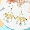 Hollow Butterfly Brass Chandelier Earrings EJEW-TA00375-2