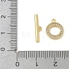 Brass Micro Pave Clear Cubic Zirconia Toggle Clasps CU-CBAC675-06G-3