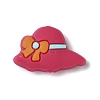 Hat with Bowknot Silicone Focal Beads SIL-M006-04B-1