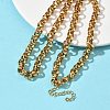 7MM 304 Stainless Steel Rolo Chain Necklaces for Women Men NJEW-Z115-01G-1
