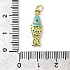 Brass Enamel Pendants X1-KK-A266-39G-04-3