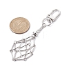 Brass Macrame Pouch Empty Stone Holder Pendant Decoration KK-CJ1B98-P-2