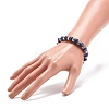 Natural Sodalite & Alloy Beaded Stretch Bracelet BJEW-JB08621-3