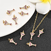SHEGRACE Brass Micro Pave Cubic Zirconia Pendants XGRQ1U439-381G-5