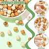 100Pcs 2 Colors Bicone Unfinished Natural Wood Beads WOOD-CJ0002-71-3