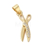 Rack Plating Brass & Cubic Zirconia Pendants KK-L216-066G-1