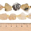 Raw Rough Natural Gold Rutilated Quartz Beads Strands G-A322-B08-01-4