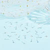 40Pcs 925 Sterling Silver Post Stud Earring Settings STER-DC0001-03-5