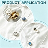 Flat Round Brass Button Covers Settings BUTT-WH0030-73E-4