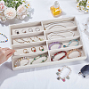 8 Grids Rectangle MDF Covered with Velvet Glasses Organizer Trays ODIS-SP0002-21A-3