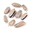 Electroplate Natural Sea Shell Pendants SSHEL-T018-04-1