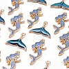 50Pcs 2 Style Alloy Enamel Pendants X1-ENAM-LS0001-10LG-5