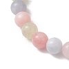 Dyed & Heated Natural Quartz Beads Stretch Bracelets for Women BJEW-JB13167-3