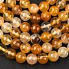 Natural Yellow Hematoid Quartz Round Beads Strands G-F266-09-8mm-2