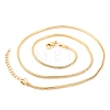 304 Stainless Steel Round Snake Chain Necklaces for Women NJEW-G140-06D-G-2