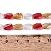 Electroplate Transparent Glass Beads Strands EGLA-N022-10A-C01-4