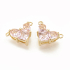 Brass Cubic Zirconia Charms KK-S340-12G-06-1