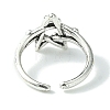 Star Alloy Open Cuff Rings RJEW-K275-05AS-3