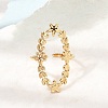 304 Stainless Steel Cuff Open Rings SA-CBAD22F-01G-E-3