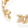 Brass Curb Chain Hinged Bangle for Women BJEW-S118-116G-3