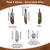 12Pcs 3 Styles Tibetan Style Alloy Big Pendants FIND-SC0003-63-2