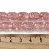 Transparent Crackle Glass Beads Strands GLAA-NH0001-04I-4