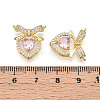 Brass Micro Pave Cubic Zirconia Pendants KK-T070-61B-3