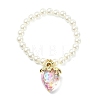 Acrylic Strawberry Charm Bracelets BJEW-JB13843-02-3