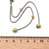 Two Tone 316L Surgical Stainless Steel Micro Pave Clear Cubic Zirconia Box Chain Knot Lariat Necklaces NJEW-D297-01GP-5