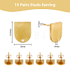 10Pairs 304 Stainless Steel Stud Earring Findings STAS-DC0013-63-2