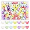 98Pcs 7 Colors UV Plating Opaque Acrylic Beads MACR-FS0002-16-1