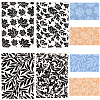 4Pcs 4 Styles Plastic Embossing Folders DIY-CP0008-86-1