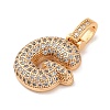 Brass Micro Pave Cubic Zirconia Pendants KK-C076-29G-G01-2