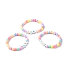 Opaque Acrylic Beads Stretch Bracelet Set for Kid BJEW-JB06589-2