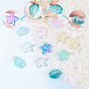 120Pcs 12 Style Transparent Spray Painted Glass Beads GLAA-SC0001-72-3
