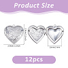 12Pcs Stainless Steel Locket Pendants STAS-DC0017-43-2