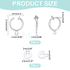 28Pcs Brass Clip-on Hoop Earring Findings KK-ME0001-30S-2