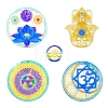 DIY Hamsa Hand/Lotus/Yoga Sign Pendant Decoration Food Grade Silicone Molds SIMO-PW0016-04-3