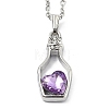 Alloy Resin Pendant Necklaces NJEW-B0003-09P-1