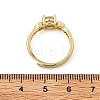 Brass Micro Pave Clear Cubic Zirconia Finger Rings for Women RJEW-U049-02G-5