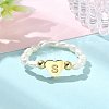 Natural Freshwater Pearl & 304 Stainless Steel Bead Finger Rings RJEW-FS00001-19-4