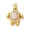 Brass with Cubic Zirconia Pendants KK-C119-11G-1