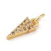 Brass Micro Pave Clear Cubic Zirconia Pendants ZIRC-P121-02G-2