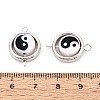 Polymer Clay Beads with CCB Plastic Frame Connector Charms CLAY-T022-35M-01A-3