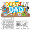 Father's Day Carbon Steel Cutting Dies Stencils DIY-WH0309-1838-1