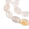 Natural White Agate Beads Strands G-M206-34-3