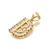 Rack Plating Brass Micro Pave Cubic Zirconia Pendants KK-L226-100G-B-2
