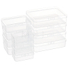 BENECREAT 12Pcs 3 Styles Transparent Plastic Storage Boxes CON-BC0007-35-1