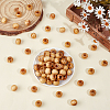 100Pcs Wood European Beads WOOD-PA0001-77-4