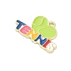 Tennis Alloy Enamel Pendants AL-CBA292F-02F-G-2